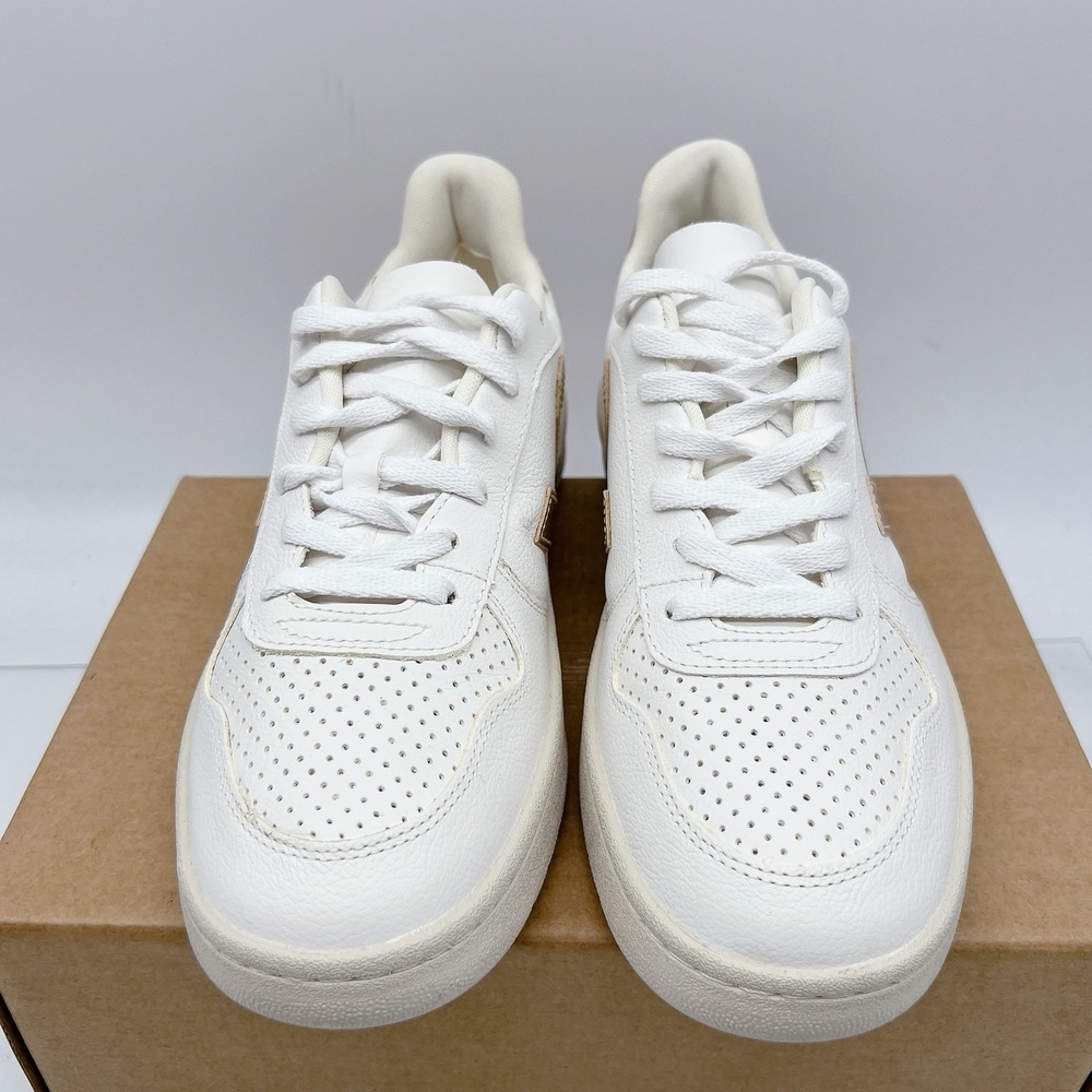 Veja V-10 Womens Fashion Sneakers Chromefree White Platine Leather Lace Up US 10 - Picture 4 of 14